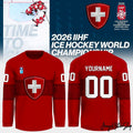 Switzerland IIHF Ice Hockey World Champions 2026 Hockey Jersey