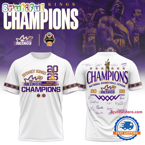 Sydney Kings Champions NBL 2026 Signature T Shirt