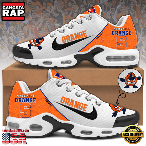 NCAA Custom Name Syracuse Orange Football Mascot Symbol Air Max Plus Shoes Running Sneakers