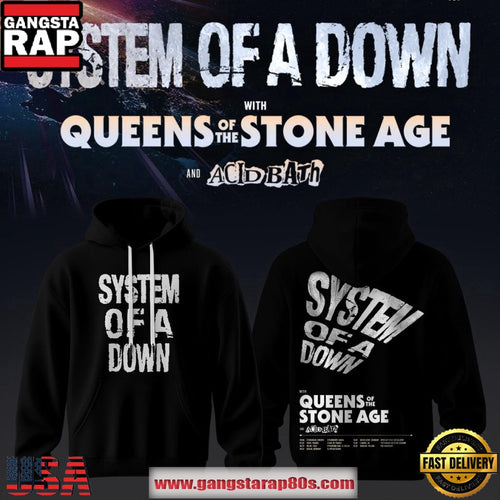 System of a Down UK & EU Tour 2026 Black Unisex Hoodie