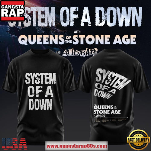 System of a Down UK & EU Tour 2026 Black Unisex T-Shirt