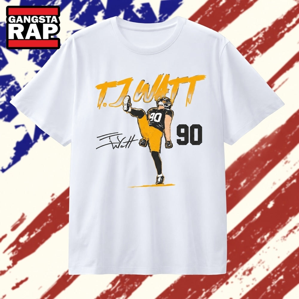 T.J. Watt pose signature Pittsburgh Steelers