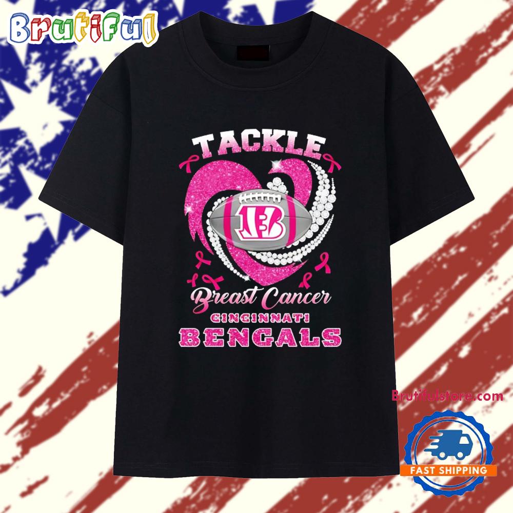 Tackle Breast Cancer Cincinnati Bengals 2025 T Shirt