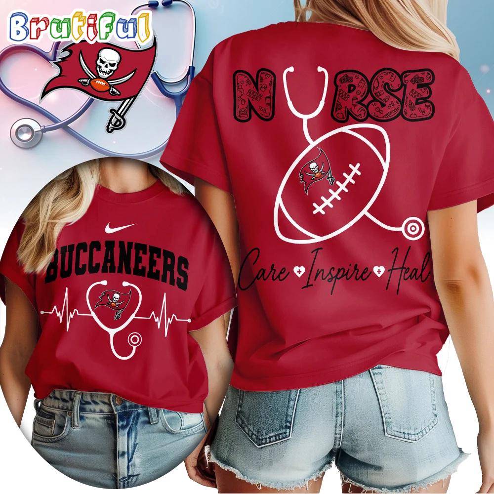 Tampa Bay Buccaneers 2026 NFL Nurse Care Inspire Heal Unisex 3D Shirt