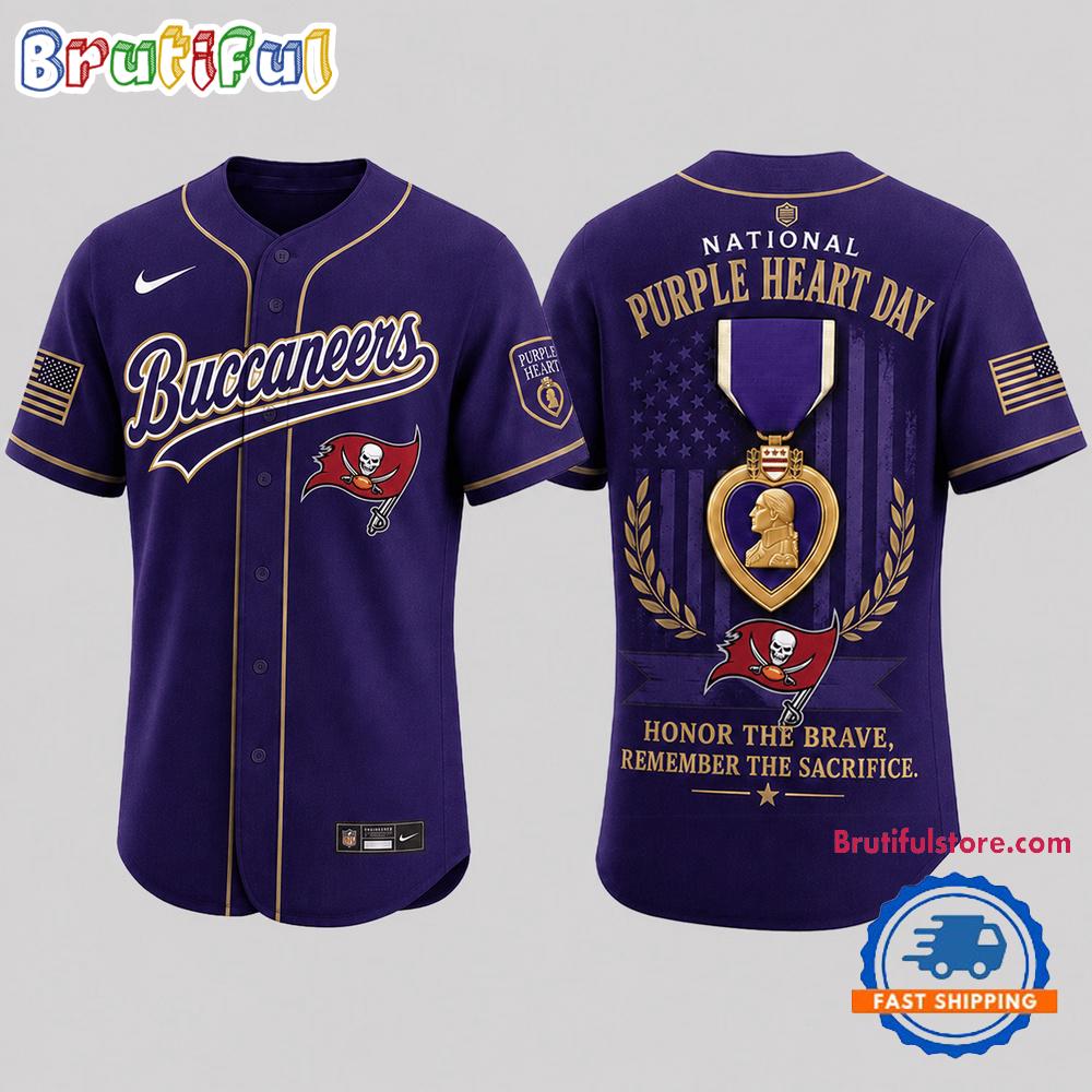 Tampa Bay Buccaneers 2026 NFL Purple Heart Day Baseball Jersey Shirt