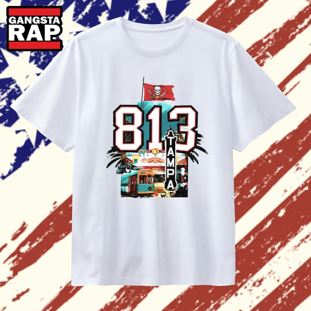 Tampa Bay Buccaneers 813 Tampa Centro Ybor T Shirt