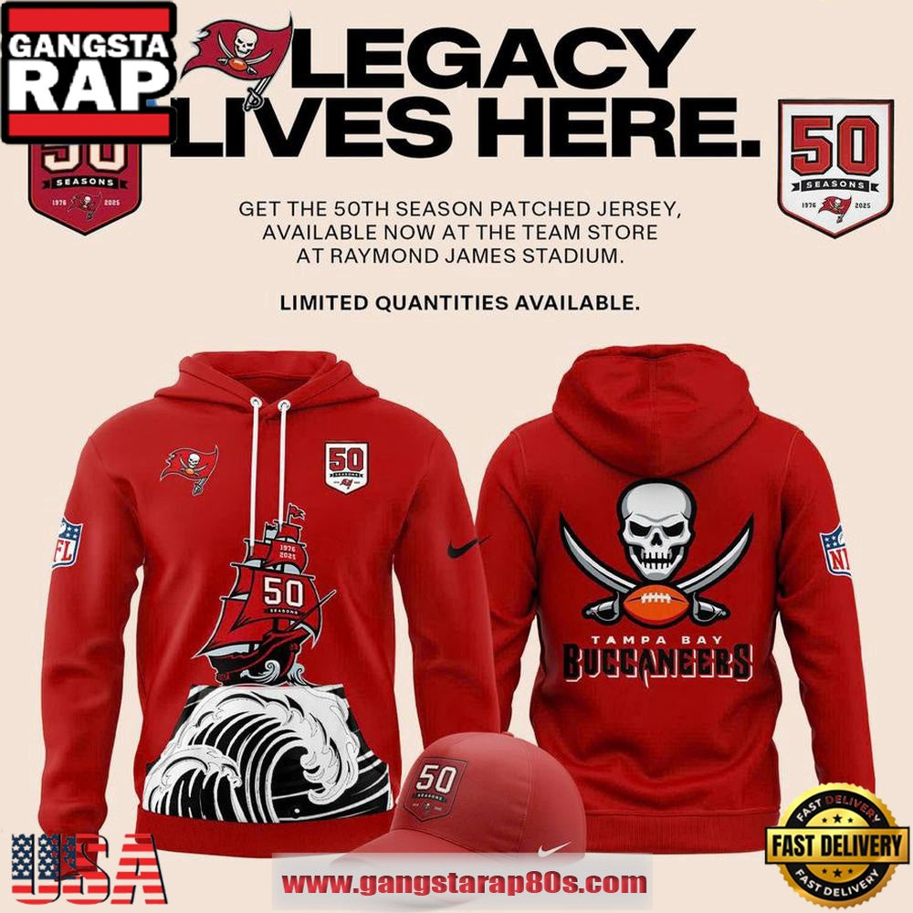 Tampa Bay Buccaneers Celebration 50th Season Special Edition Unisex Hoodie