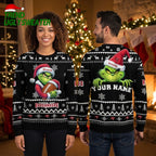 Tampa Bay Buccaneers Grinch Football Custom Name Ugly Christmas Sweater