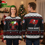 Tampa Bay Buccaneers Grinch Hands Custom Name Ugly Christmas Sweater