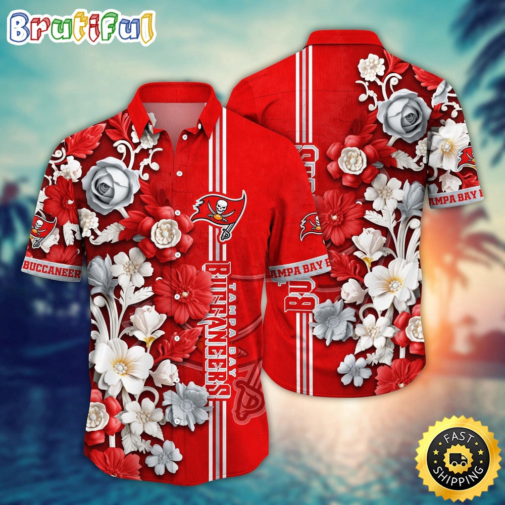 Tampa Bay Buccaneers Hawaii Shirt Flower Aloha Shirt For Football Fans
