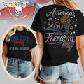 Tampa Bay Buccaneers NFL 250 Years Independence Day Rhinestone Dot Unisex 3D Shirt