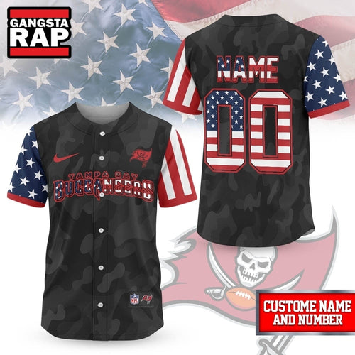 Tampa Bay Buccaneers NFL American Pride Custom Baseball Jersey Shirt