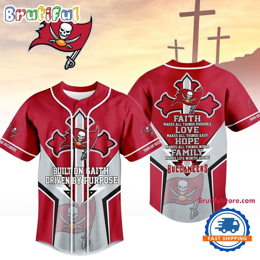 Tampa Bay Buccaneers NFL Blessed Beyond The Score Baseball Jersey