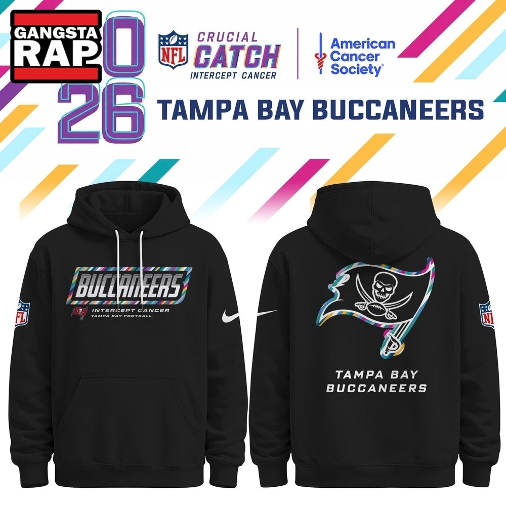 Tampa Bay Buccaneers NFL Crucial Catch 2026 Limited Edition Black Hoodie Shirt, Football New Design Shirt
