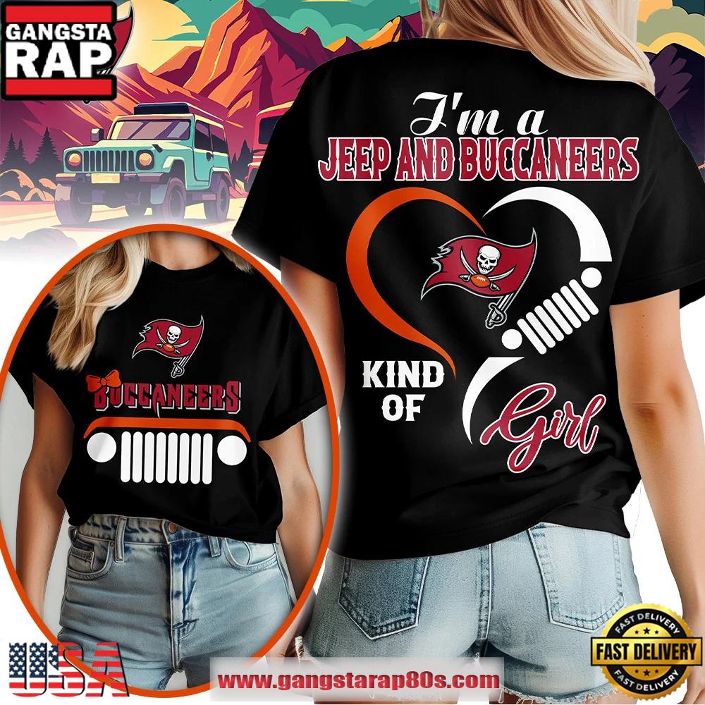 Tampa Bay Buccaneers NFL Jeep Girl Women’s Black Shirt