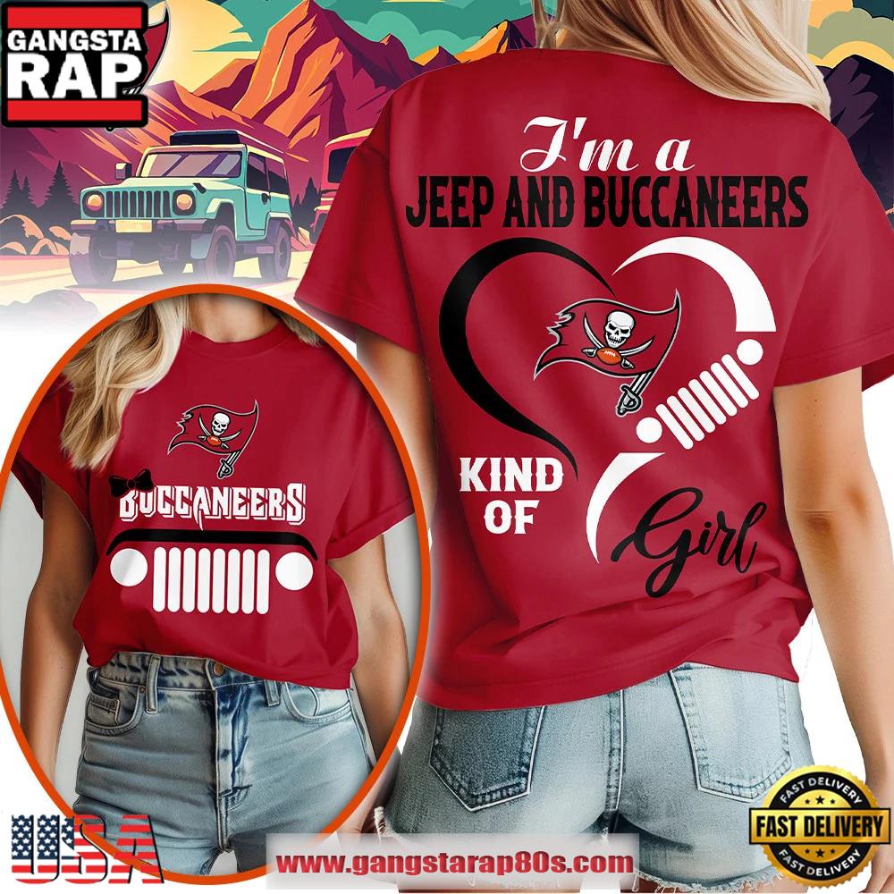 Tampa Bay Buccaneers NFL Jeep Girl Women’s T Shirt-Red