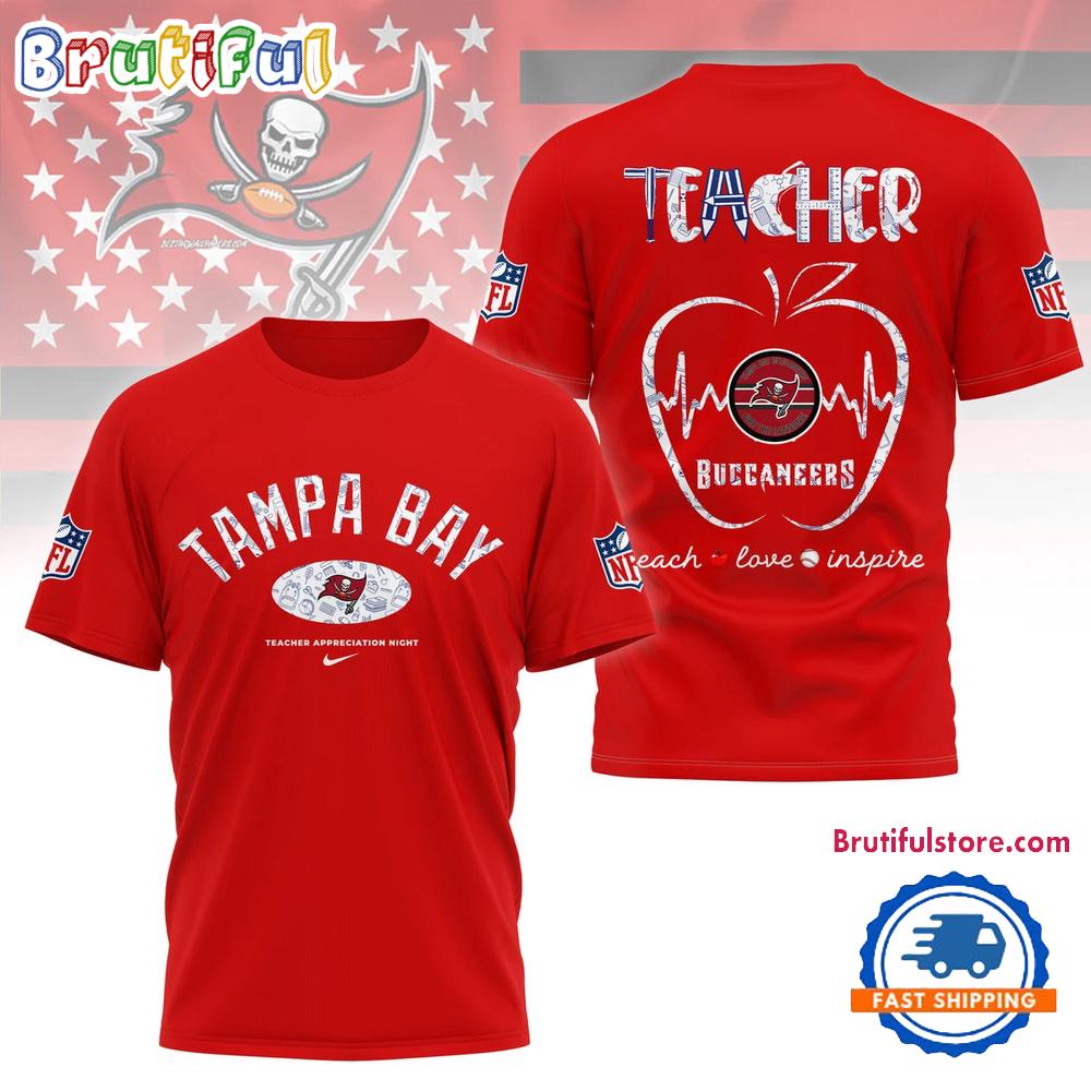 Tampa Bay Buccaneers Teacher Appreciation Night 2025 3D Shirt