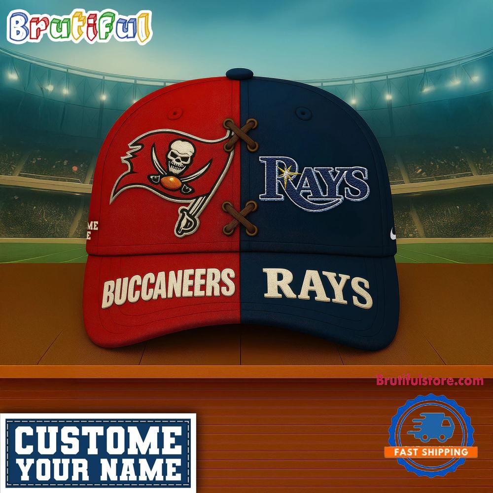 Tampa Bay Buccaneers x Tampa Bay Rays Sporty New Design Baseball Cap