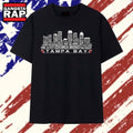 Tampa Bay Football Legends Names Skyline Typography Graphic T Shirt