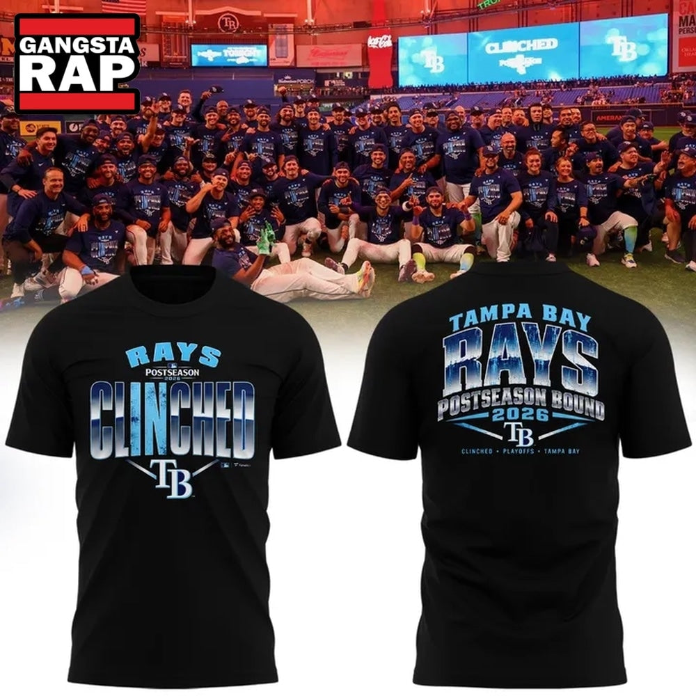 Tampa Bay Rays Black 2026 Postseason T Shirt