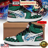 Tanjiro Kamado Demon Slayer Air Jordan 1 Shoes Running Sneakers