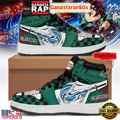 Tanjiro Kamado Demon Slayer Air Jordan 1 Shoes Running Sneakers