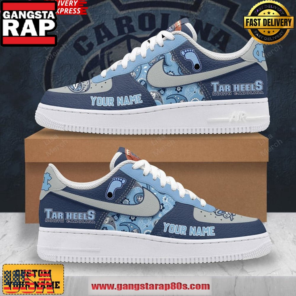 Tar Heels North Carolina Custom Air Force 1 Sneakers Shoes