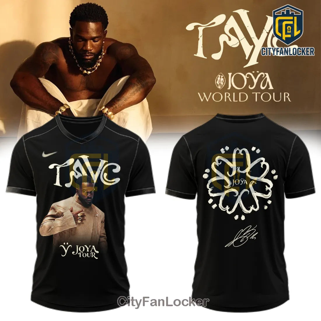 Tayc Joÿa World Tour Black Signature T-Shirt
