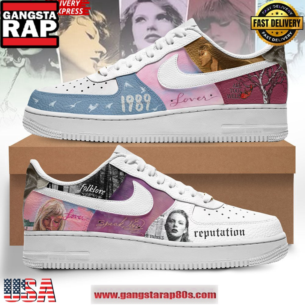 Taylor Swift Album Collection Signature Air Force 1 Sneakers Shoes