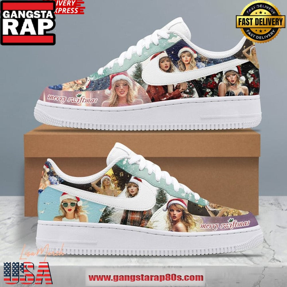 Taylor Swift Christmas Holiday Limited Edition Air Force 1 Running Sneakers
