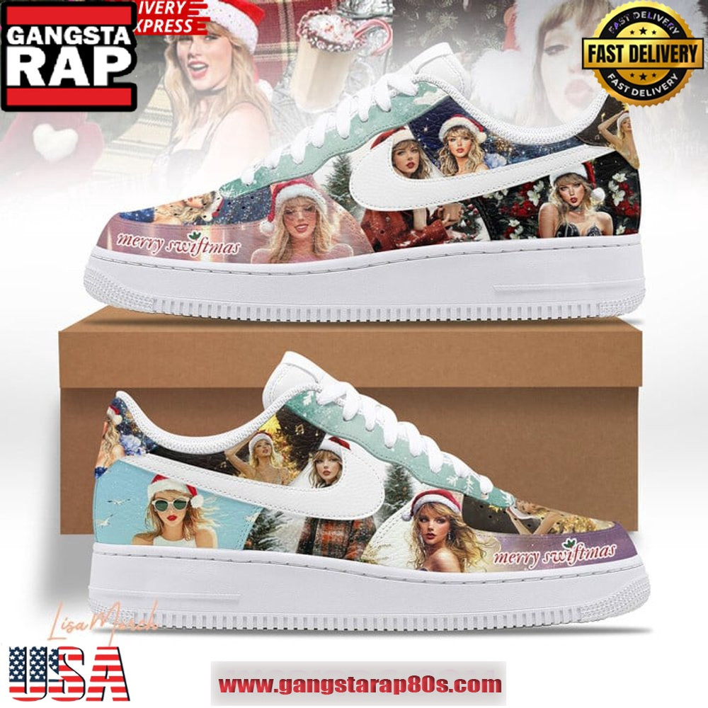 Taylor Swift Christmas Holiday Limited Edition Air Force 1 Running Sneakers