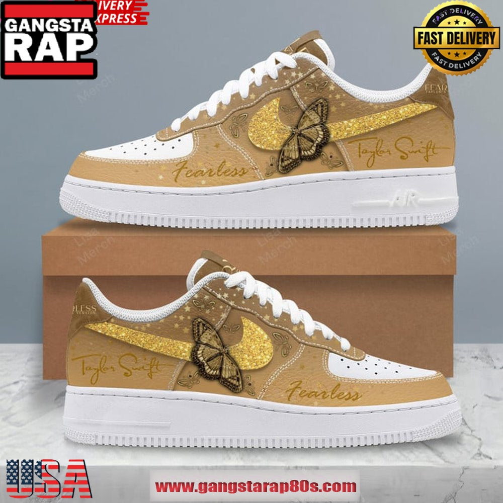 Taylor Swift Fearless Limited Edition Air Force 1 Running Sneakers Shoes