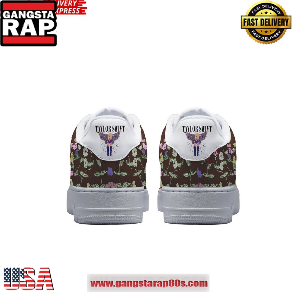 Taylor Swift Floral Limited Edition Air Force 1 Running Sneakers Shoes