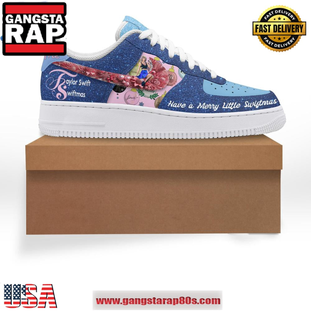 Taylor Swift Have A Merry Little Swiftmas Air Force 1 Running Sneakers Shoes