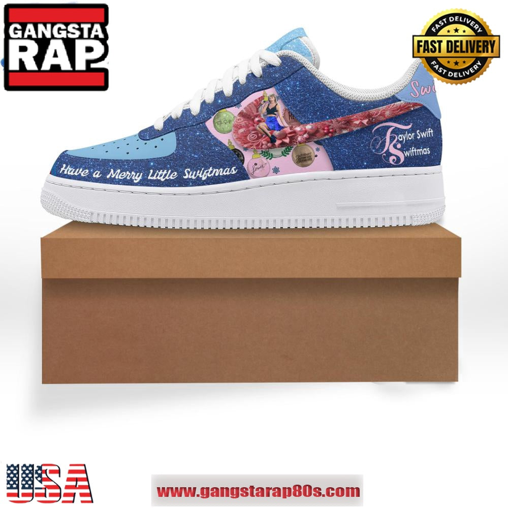 Taylor Swift Have A Merry Little Swiftmas Air Force 1 Running Sneakers Shoes