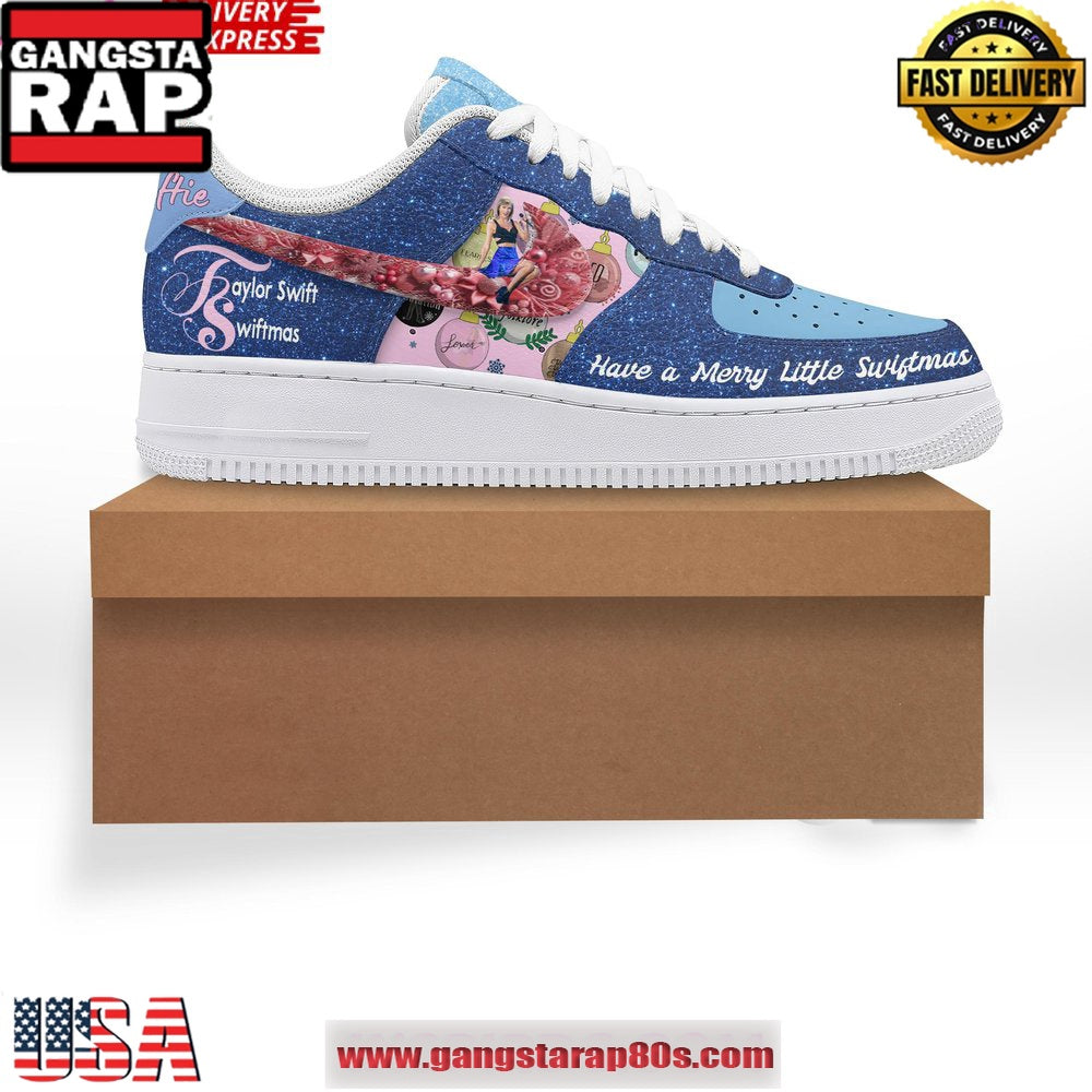 Taylor Swift Have a Merry Little Swiftmas Limited Air Force 1 Sneakers Shoes