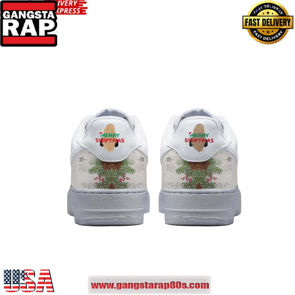 Taylor Swift Have A Merry Swiftmas Air Force 1 Running Sneakers Shoes