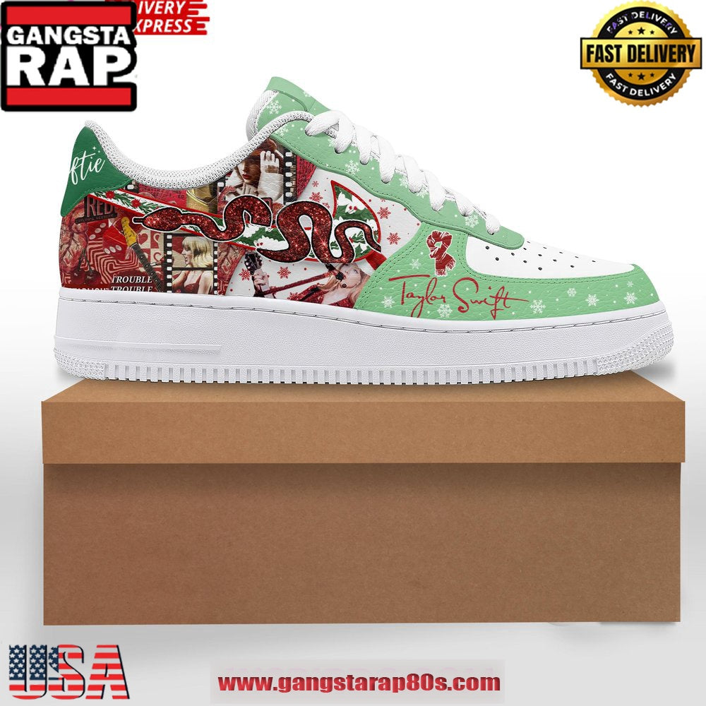Taylor Swift Merry Christmas Air Force 1 Running Sneakers Shoes