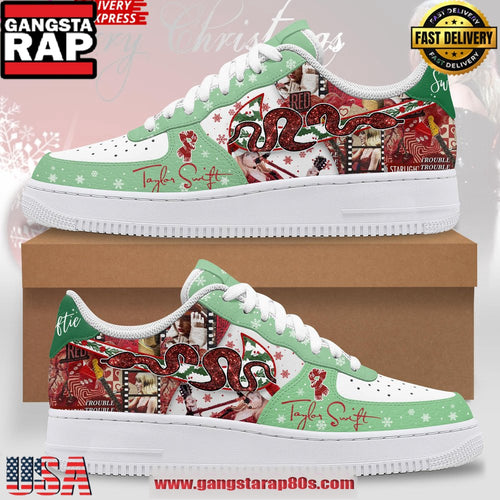 Taylor Swift Merry Christmas Air Force 1 Running Sneakers Shoes