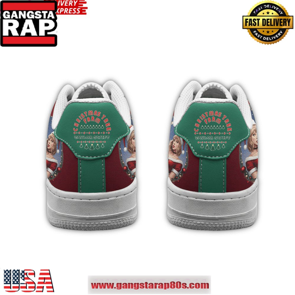 Taylor Swift Merry Christmas Special Edition Air Force 1 Running Sneakers