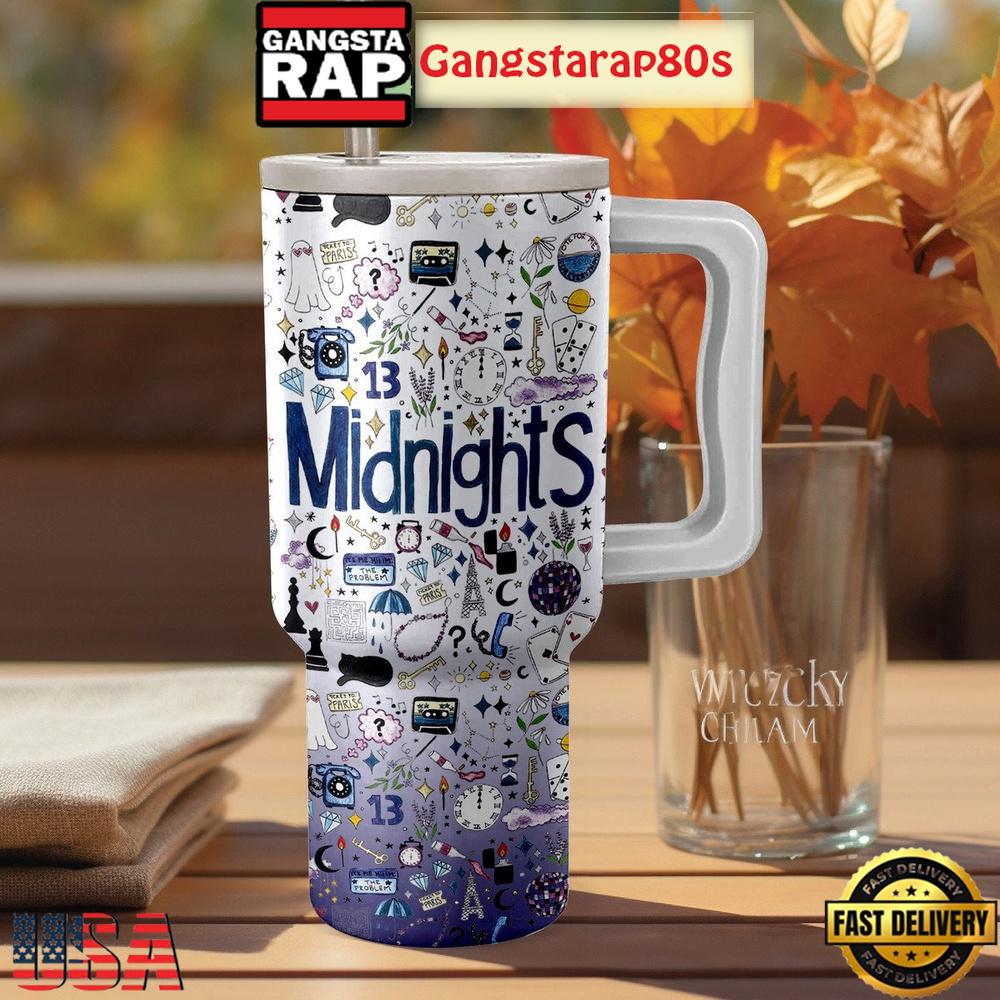 Taylor Swift Midnights Album Tumbler Cup 40oz