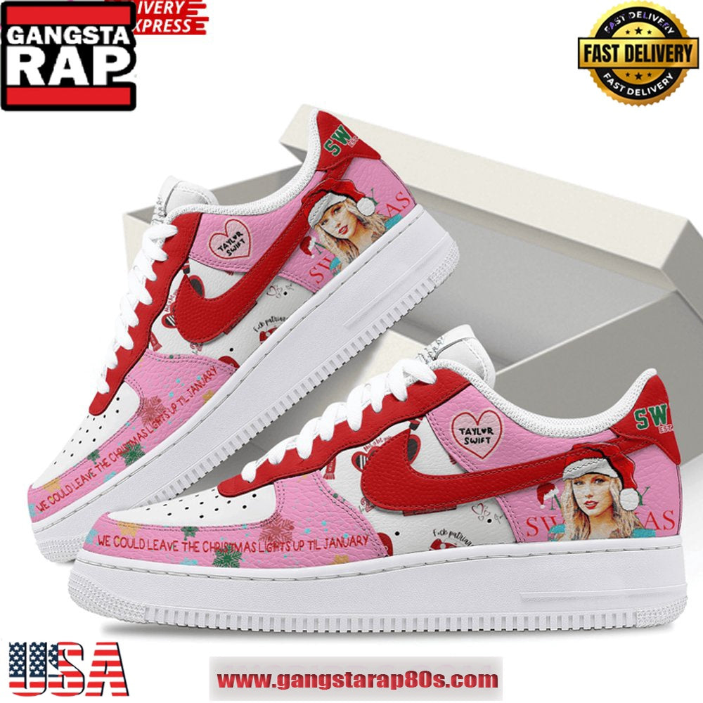 Taylor Swift Swiftmas Limited Edition Air Force 1 Sneakers Shoes