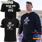 TCU Horned Frogs Football 2026 Give Em Hell TCU Mascot Hoodie T-Shirt