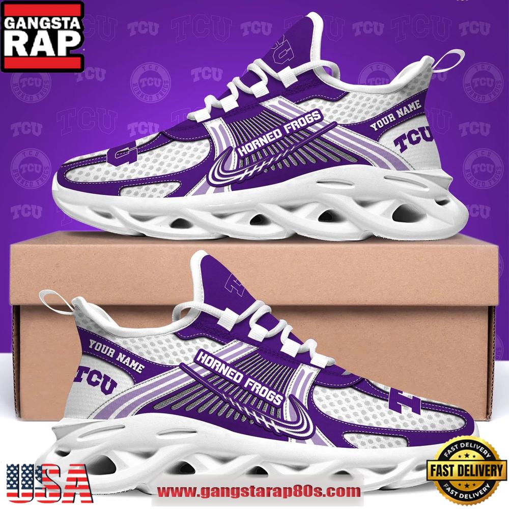 TCU Horned Frogs Personalized Clunky Sneaker Max Soul Shoes