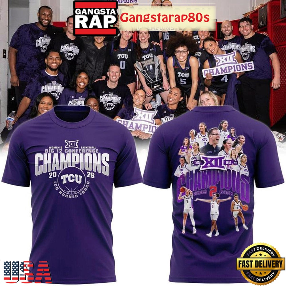 TCU Women’s Basketball 2026 Big 12 Champions T Shirt