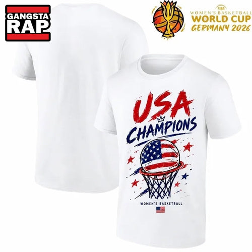 Team USA Womens Basketball FIBA World Cup 2026 White T Shirt