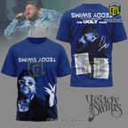Teddy Swims Official The Ugly Tour Merch Blue T-Shirt