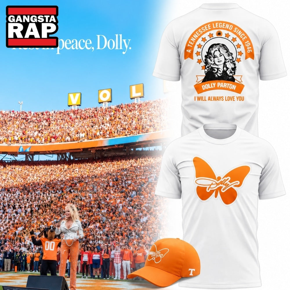 Tennessee Football x Dolly Parton Forever Butterfly White Shirt