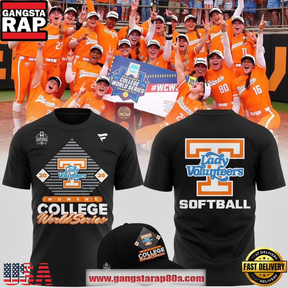 Tennessee Lady Volunteers 2026 Women’s College World Series Black Shirt