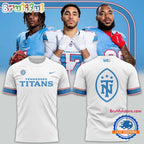 Tennessee Titans 2026 NFL New Uniform White Hoodie T-Shirt